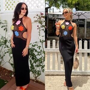 NWOT STAUD Crochet Size Small Jacqueline Dress in Black Bloggers Fav